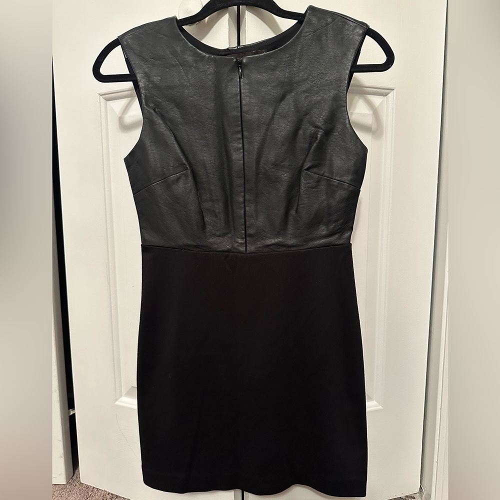 The Limited - Black Dress With Leather Top - 0